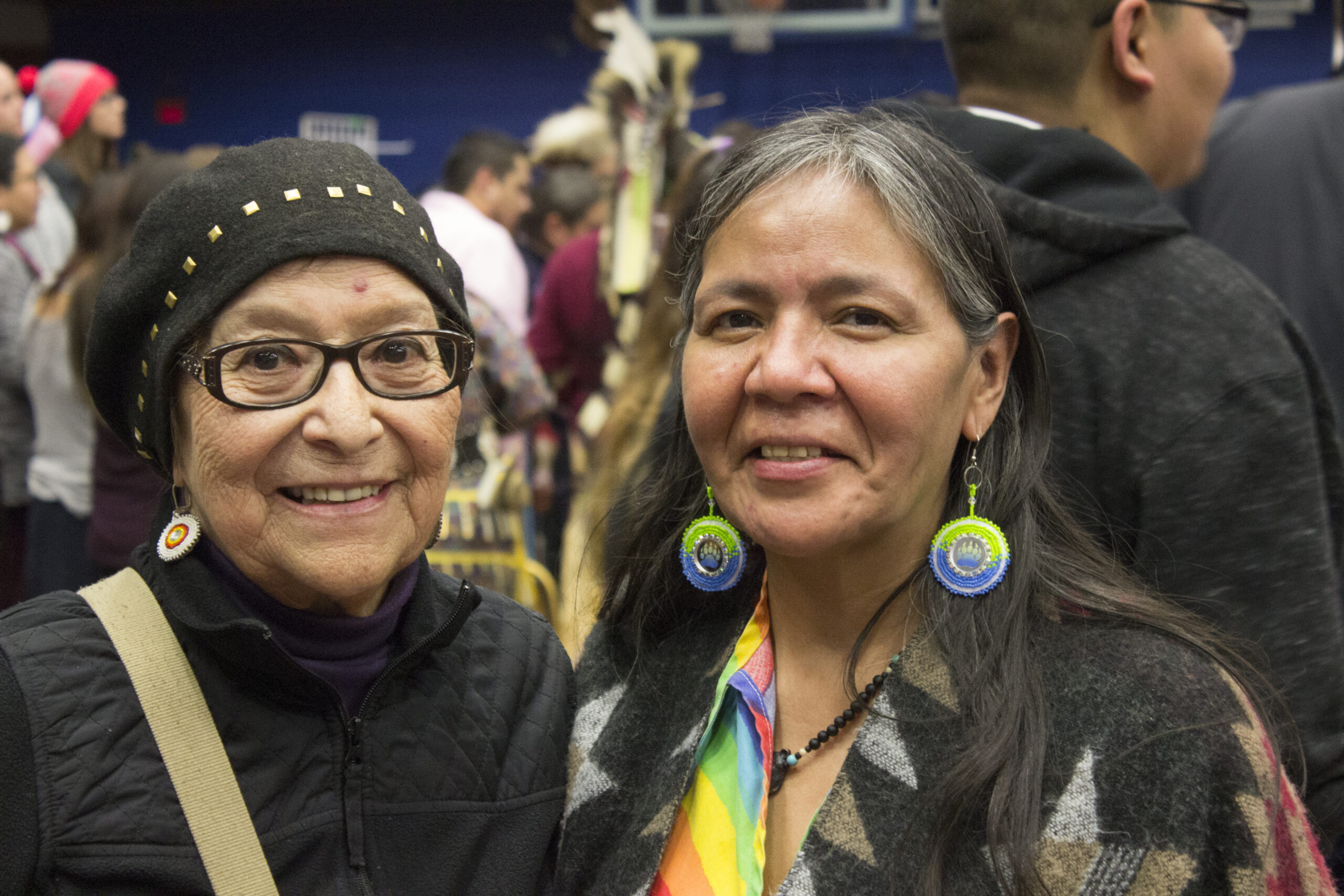 Amanda Perreault on Left at LUNSA Pow Wow
